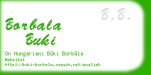 borbala buki business card
