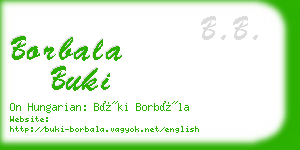 borbala buki business card